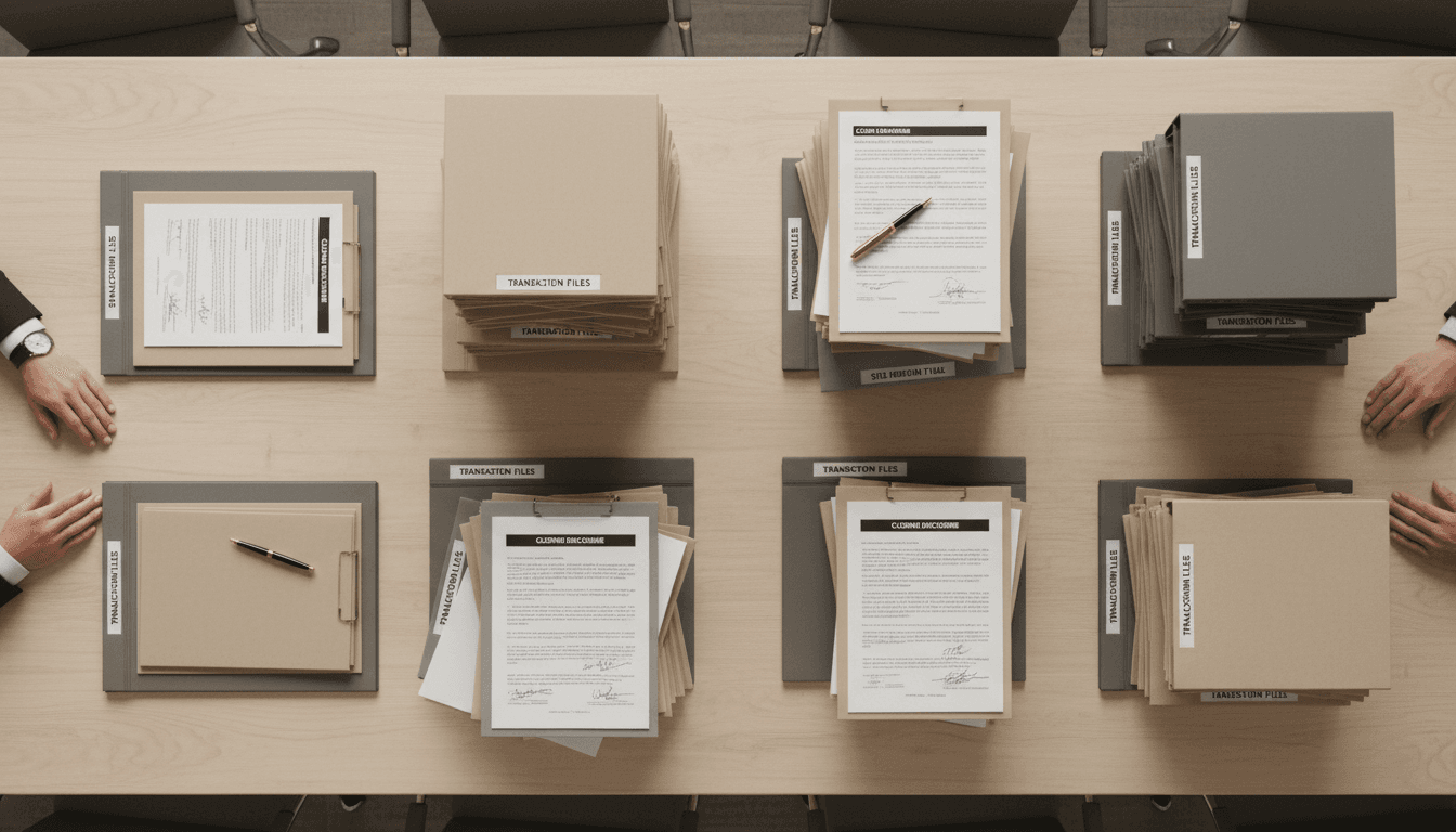 Faster Deal Closure - organized closing table with prepared documentation