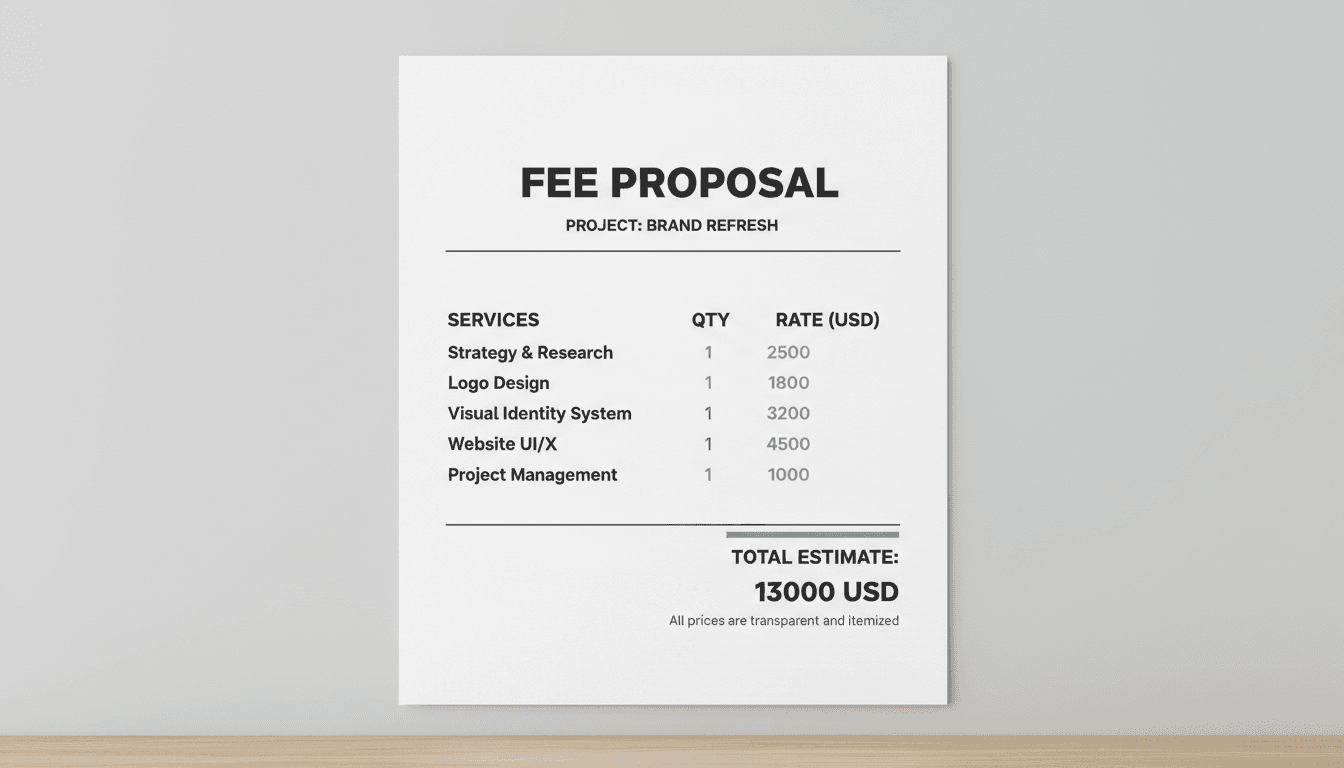 Clear Fee Structure - transparent pricing documentation